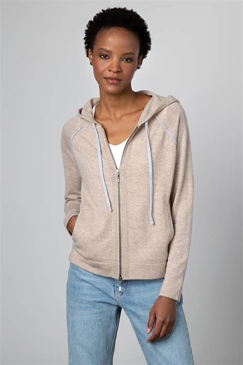 cashmere zipped hoodie.